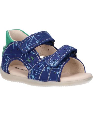 Sandali per Bambino KICKERS 785404-10 BOPING-2 51 BLEU VERT GALACTIC