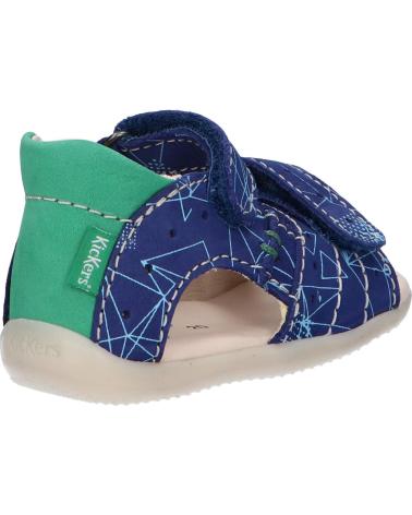 Sandali per Bambino KICKERS 785404-10 BOPING-2 51 BLEU VERT GALACTIC