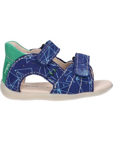 Sandali per Bambino KICKERS 785404-10 BOPING-2 51 BLEU VERT GALACTIC