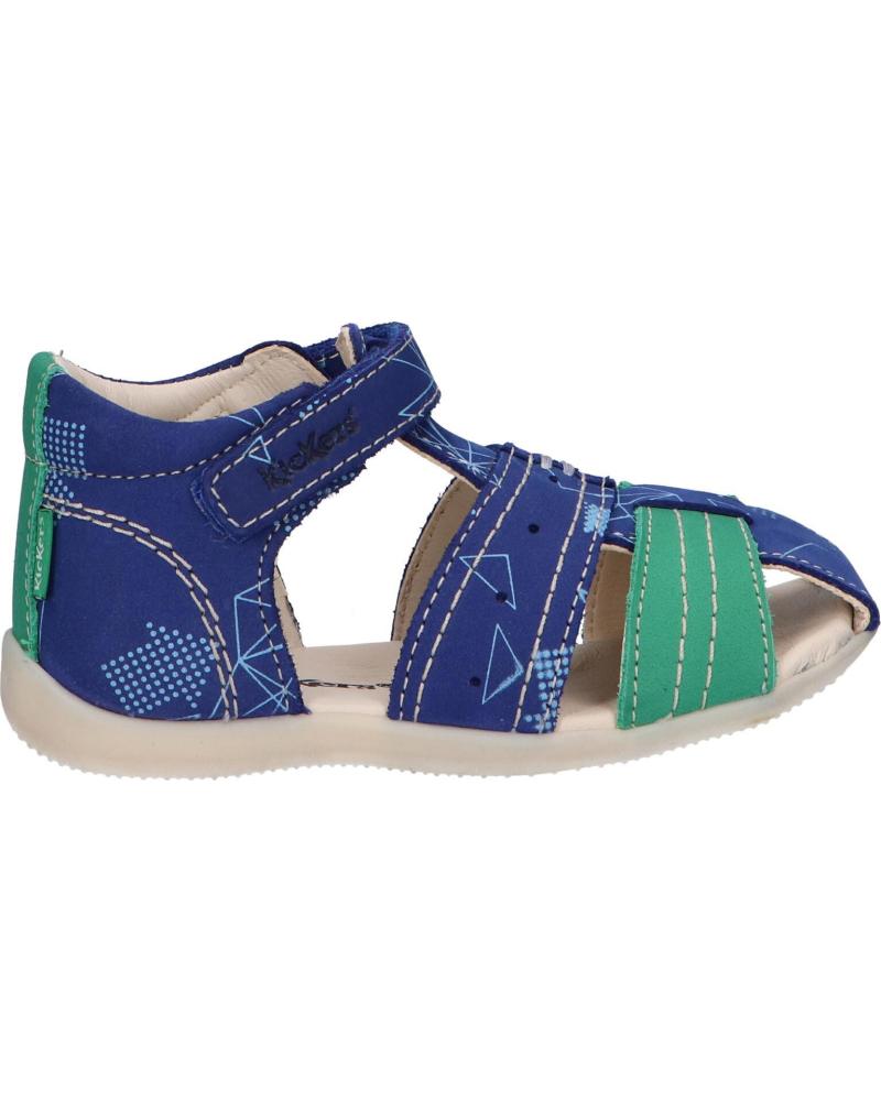 Sandali per Bambino KICKERS 786421-10 BIGBAZAR-2 51 BLEU VERT GALACTIC