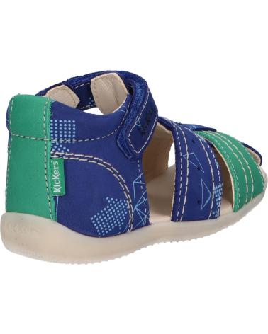 Sandali per Bambino KICKERS 786421-10 BIGBAZAR-2 51 BLEU VERT GALACTIC