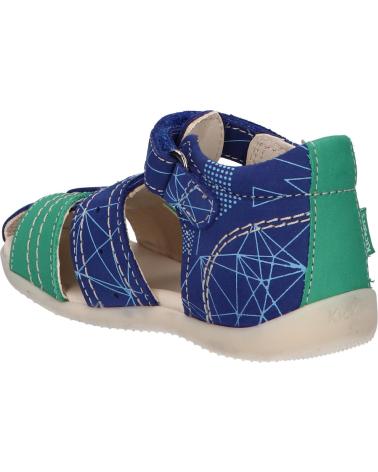 Sandali per Bambino KICKERS 786421-10 BIGBAZAR-2 51 BLEU VERT GALACTIC
