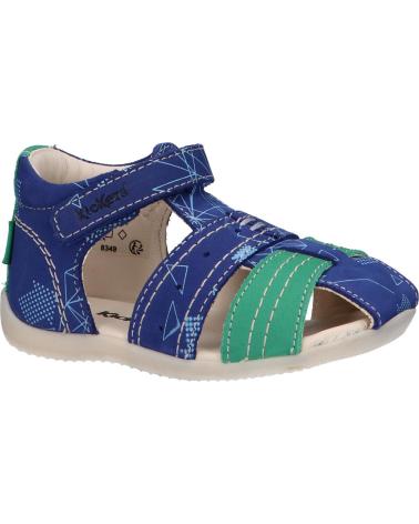 Sandali per Bambino KICKERS 786421-10 BIGBAZAR-2 51 BLEU VERT GALACTIC