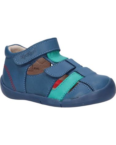 Sandalias de Niña y Niño KICKERS 858390-10 WASABOU 51 BLEU VERT
