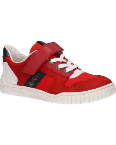 Scarpe sport per Bambina e Bambino KICKERS 858480-30 WINTUP 43 ROUGE BLANC MARINE
