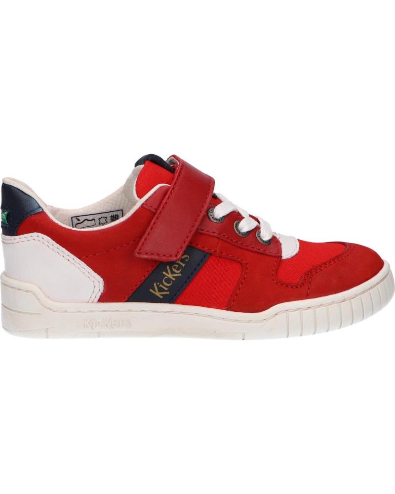 Scarpe sport per Bambina e Bambino KICKERS 858480-30 WINTUP 43 ROUGE BLANC MARINE