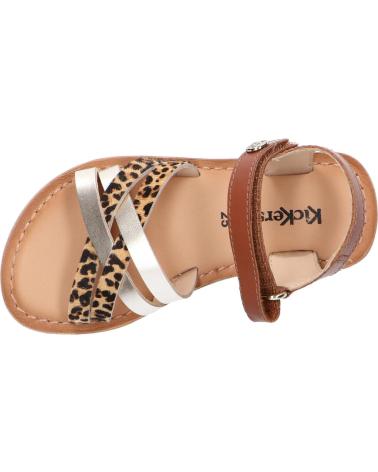 Sandalen für Damen und Mädchen KICKERS 858651-30 BETTERNEW 15 OR LEOPARD