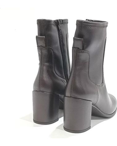 Botines de Mujer UNISA BOTIN DE PIEL Y LICRA CON TACON Y SUELA DE GOMA WENGUE