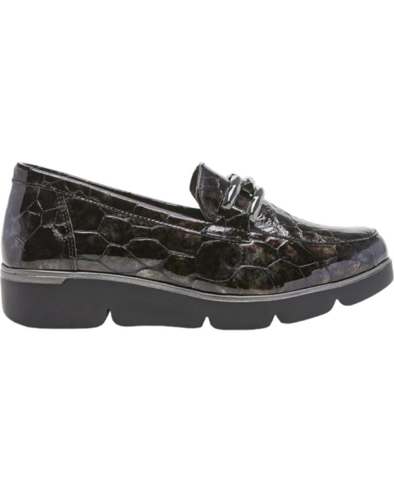 Mocasines de Mujer 24 HORAS 25826 ANIMAL PRINT GRIS OSCURO TAS-S MOGUER