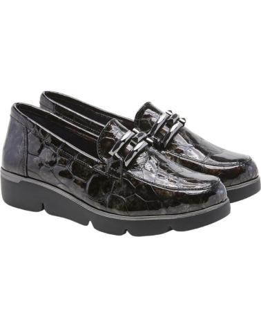 Mocasines de Mujer 24 HORAS 25826 ANIMAL PRINT GRIS OSCURO TAS-S MOGUER