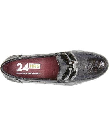 Mocasines de Mujer 24 HORAS 25826 ANIMAL PRINT GRIS OSCURO TAS-S MOGUER