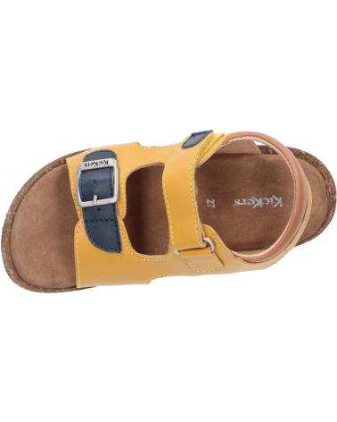 Woman and girl and boy Sandals KICKERS 694917-30 FUNKYO 71 JAUNE MARINE CAMEL