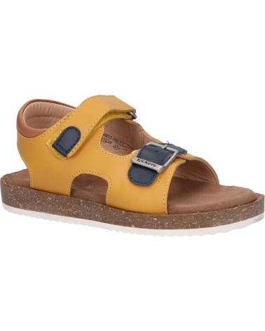 Woman and girl and boy Sandals KICKERS 694917-30 FUNKYO 71 JAUNE MARINE CAMEL