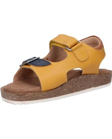 Woman and girl and boy Sandals KICKERS 694917-30 FUNKYO 71 JAUNE MARINE CAMEL