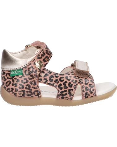 Sandales pour Fille KICKERS 696359-10 BINSIA-2 113 BEIGE LEOPARD