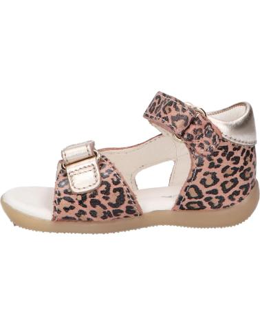 Sandalen für Mädchen KICKERS 696359-10 BINSIA-2 113 BEIGE LEOPARD