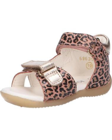 Sandalen für Mädchen KICKERS 696359-10 BINSIA-2 113 BEIGE LEOPARD