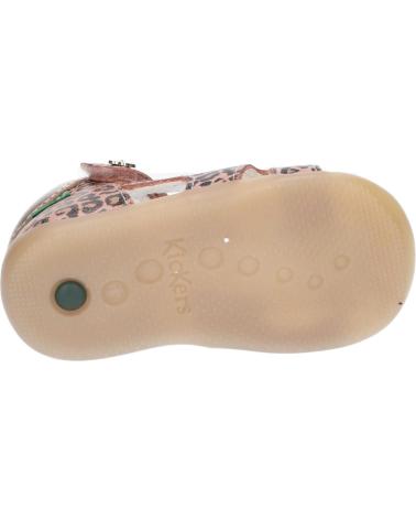 Sandalen für Mädchen KICKERS 696359-10 BINSIA-2 113 BEIGE LEOPARD