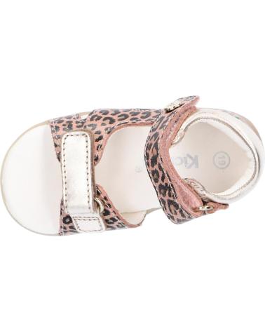 Sandalen für Mädchen KICKERS 696359-10 BINSIA-2 113 BEIGE LEOPARD