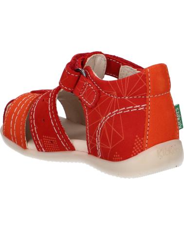 Sandali per Bambina e Bambino KICKERS 786421-10 BIGBAZAR-2 42 ROUGE ORANGE GALACTIC