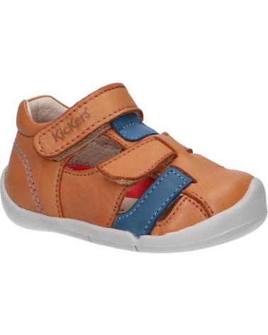 Sandali per Bambina e Bambino KICKERS 858390-10 WASABOU 116 CAMEL BLEU