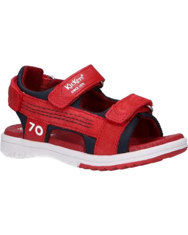 Sandali per Bambino KICKERS 694880-30 PLANE 4 ROUGE MARINE
