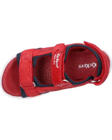 Sandali per Bambino KICKERS 694880-30 PLANE 4 ROUGE MARINE