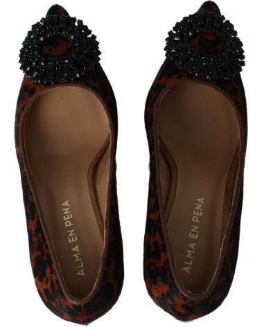 Zapatos de tacón de Mujer ALMA EN PENA ZAPATO SALON ADORNO JAGUAR BROWN