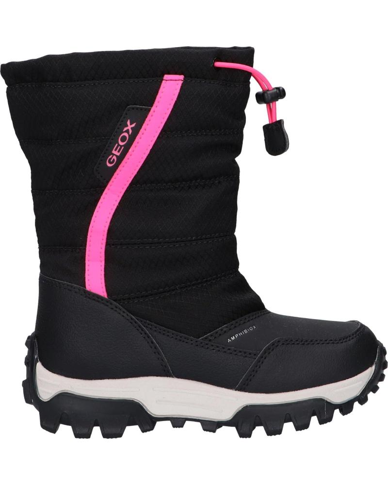 Stivali per Donna e Bambina GEOX J26FTA 0FU50 J HIMALAYA GIRL B AB C0922 BLACK-FUCHSIA