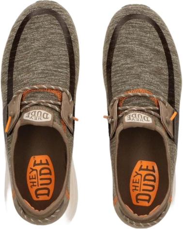 Zapatos de Hombre HEY DUDE SIROCCO DUAL KNIT KAKI LILA