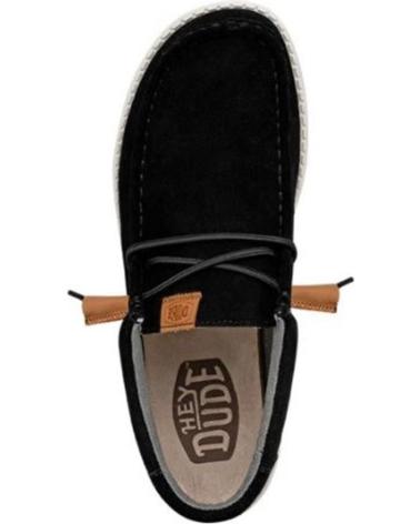 Zapatos de Hombre HEY DUDE WALLY CRAFT SUEDE NEGRO