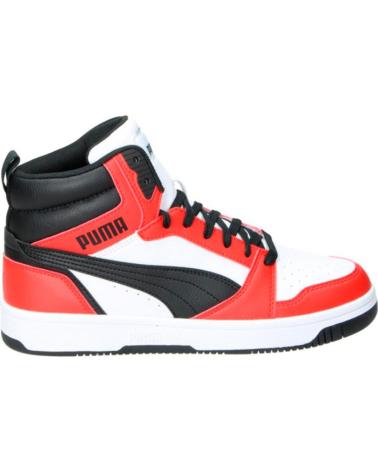Sportivo-De-Mujer-PUMA-ZAPATILLAS-SPORT-TIPO-BASKET-03-BLANCO-NEGRO-ROJO