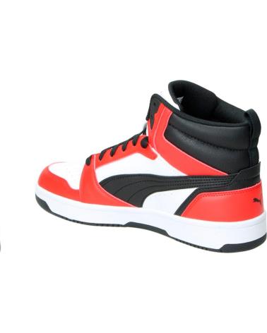 Sportivo-De-Mujer-PUMA-ZAPATILLAS-SPORT-TIPO-BASKET-03-BLANCO-NEGRO-ROJO