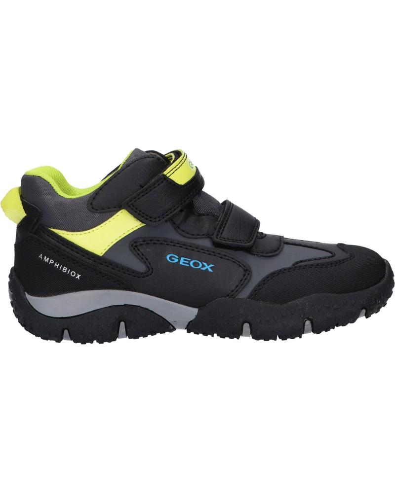 Woman and boy Trainers GEOX J2642A 050BU JR BALTIC BOY B ABX C0802 BLACK-LIME