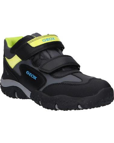 Woman and boy Trainers GEOX J2642A 050BU JR BALTIC BOY B ABX C0802 BLACK-LIME