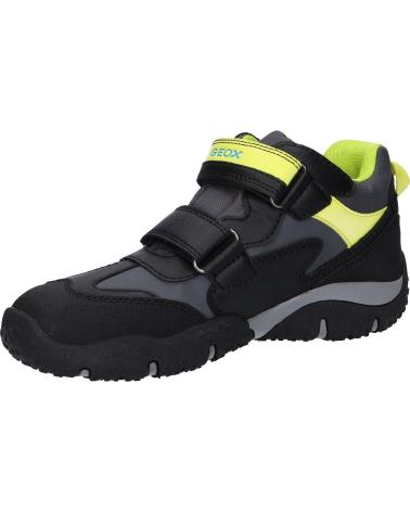 Woman and boy Trainers GEOX J2642A 050BU JR BALTIC BOY B ABX C0802 BLACK-LIME