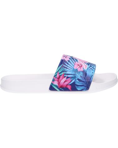 CHINELOS KAPPA MATESE 304NC40 A46 BRANCOS COM ESTAMPA FLORAL AZUL E ROSA A46 WHITE-PINK