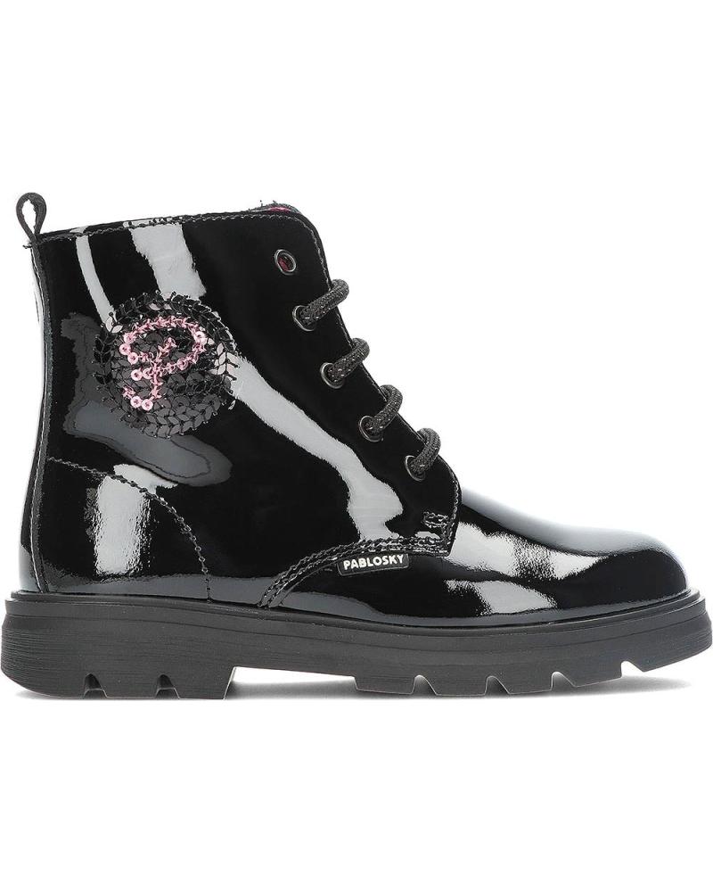 Boots für Mädchen PABLOSKY BOTINES LENTEJUELAS LOGO 425419 NEGROCHAROL