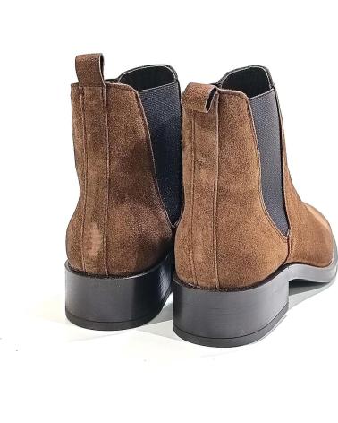Stivaletti per Donna ALPE BOTIN CASUAL DE SERRAJE CON TACON Y SUELA DE GOMA CASTANA