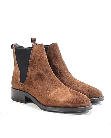 Stivaletti per Donna ALPE BOTIN CASUAL DE SERRAJE CON TACON Y SUELA DE GOMA CASTANA