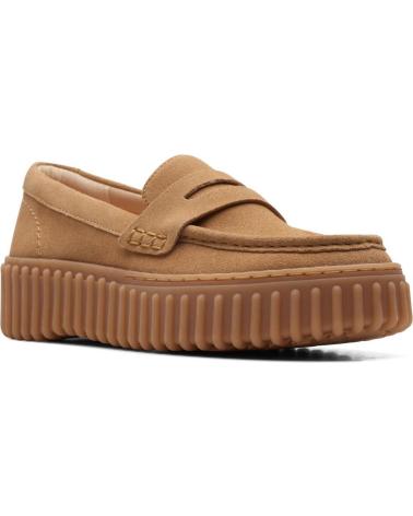 CLARKS MOCASINES MUJER MODELO TORHILL PENNY COLOR MARRON CLARO LIGH LIGHTTAN