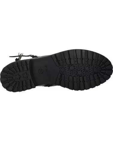 BOTTINES FEMME GEOX D HOARA NOIRES À LACETS ET DÉTAIL CHAÎNE C9999 BLACK