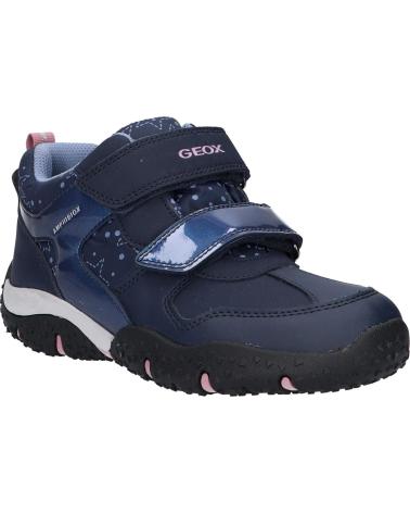 girl and boy Trainers GEOX J26H1A 0BCMN J BALTIC GIRL B ABX C0694 NAVY-PINK