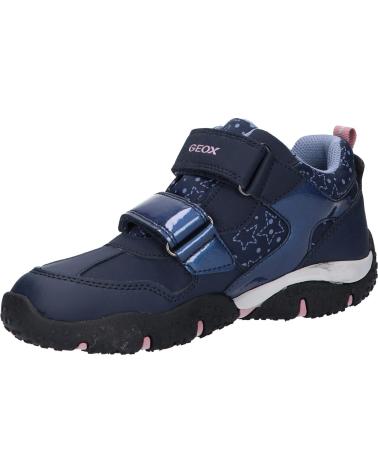 girl and boy Trainers GEOX J26H1A 0BCMN J BALTIC GIRL B ABX C0694 NAVY-PINK
