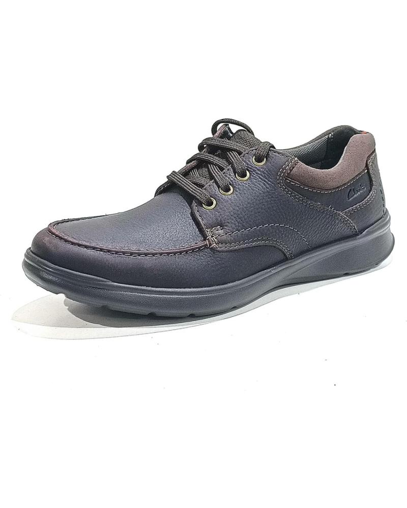Man shoes CLARKS ZAPATO CASUAL DE PIEL CON CORDONERAS PLANTILLAS EXTRAIBLE BROWN