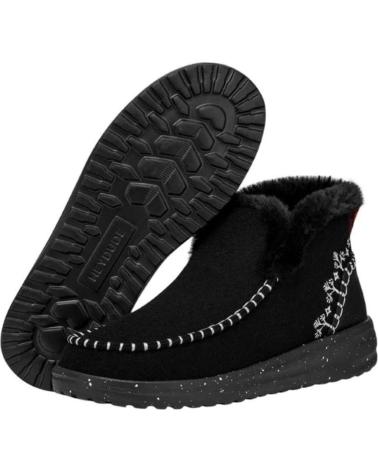 Botines de Mujer hey dude BOTINES MUJER MODELO DENNY FAUX SHEARLING COLOR NEGRO BLACK BLACK