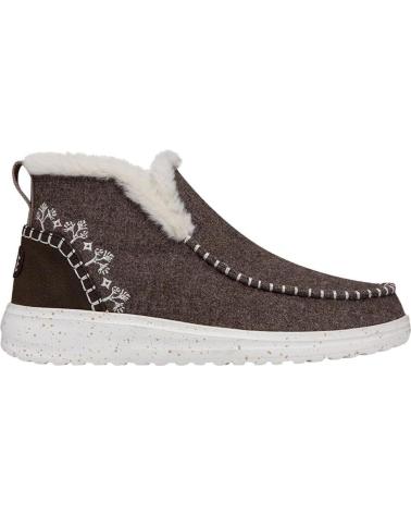 Botines de Mujer hey dude BOTINES MUJER MODELO DENNY FAUX SHEARLING COLOR MARRON WALNU WALNUT