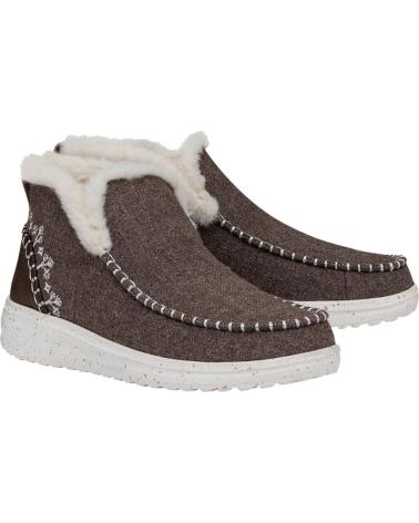 Botines de Mujer hey dude BOTINES MUJER MODELO DENNY FAUX SHEARLING COLOR MARRON WALNU WALNUT