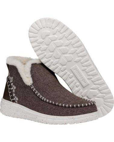 Botines de Mujer hey dude BOTINES MUJER MODELO DENNY FAUX SHEARLING COLOR MARRON WALNU WALNUT