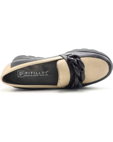 Mocassins pour Femme PITILLOS MOCASIN APLIQUE 5354 NEGRO - TAUPE